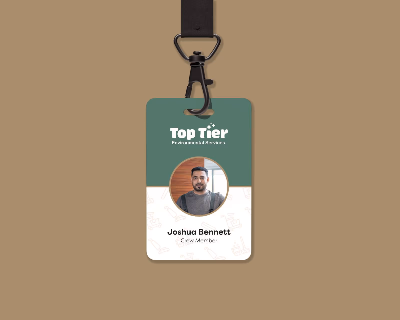 Top Tier Environmental id badge mockup