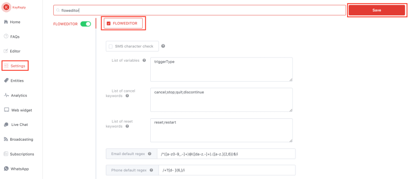 floweditor settings