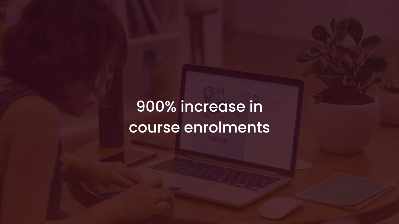 900% Increase In Course Enrolments