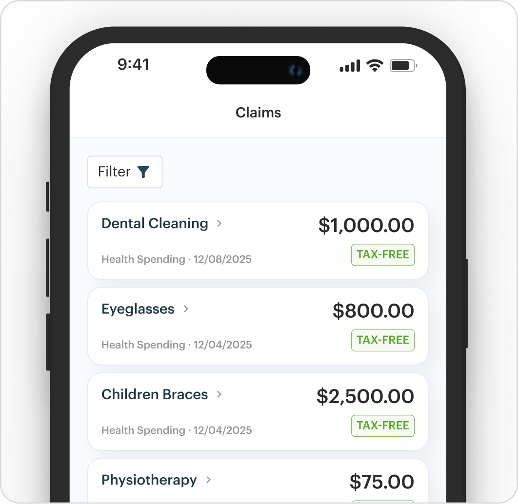 BeniPlus mobile app showing tax-free claims
