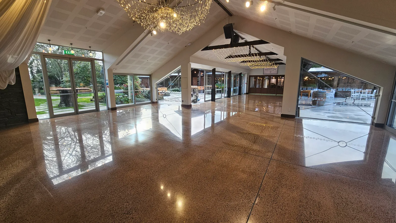 Markovina Vineyard Kumeu Event Floor - polished concrete floor