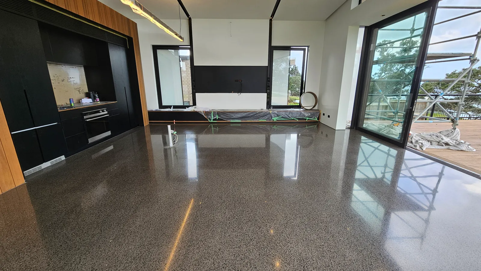 Manly Three Day House Flip - polished concrete floor