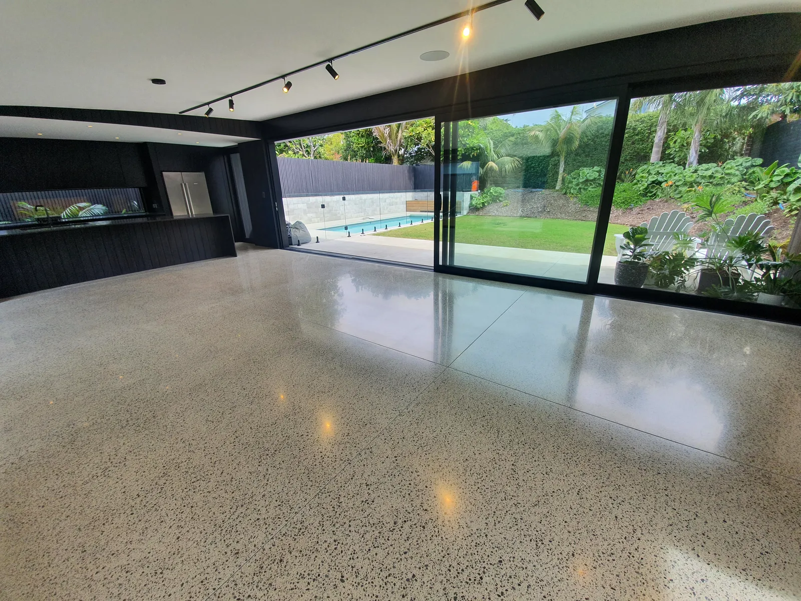 Westmere Floor Correction - polished concrete floor