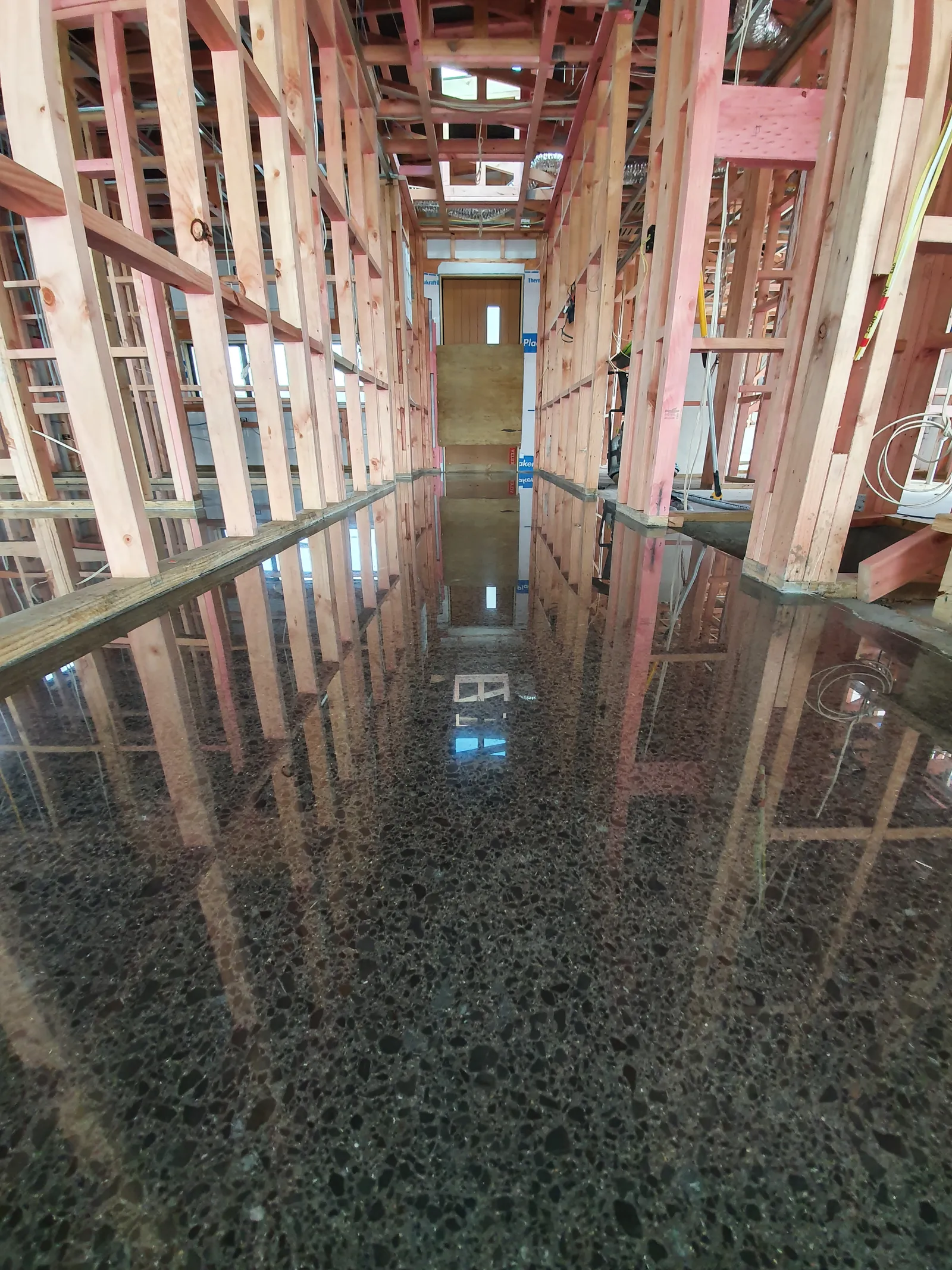 Clarks Beach Black Oxide Floor - polished concrete floor