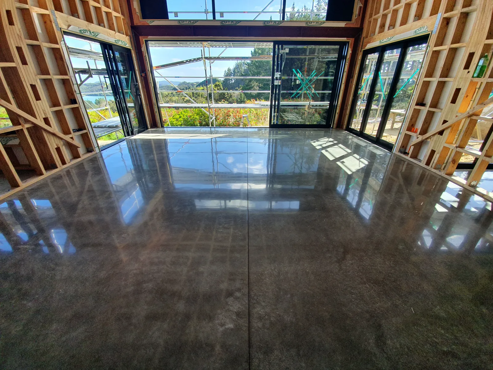 Muriwai Cream Polish - polished concrete floor