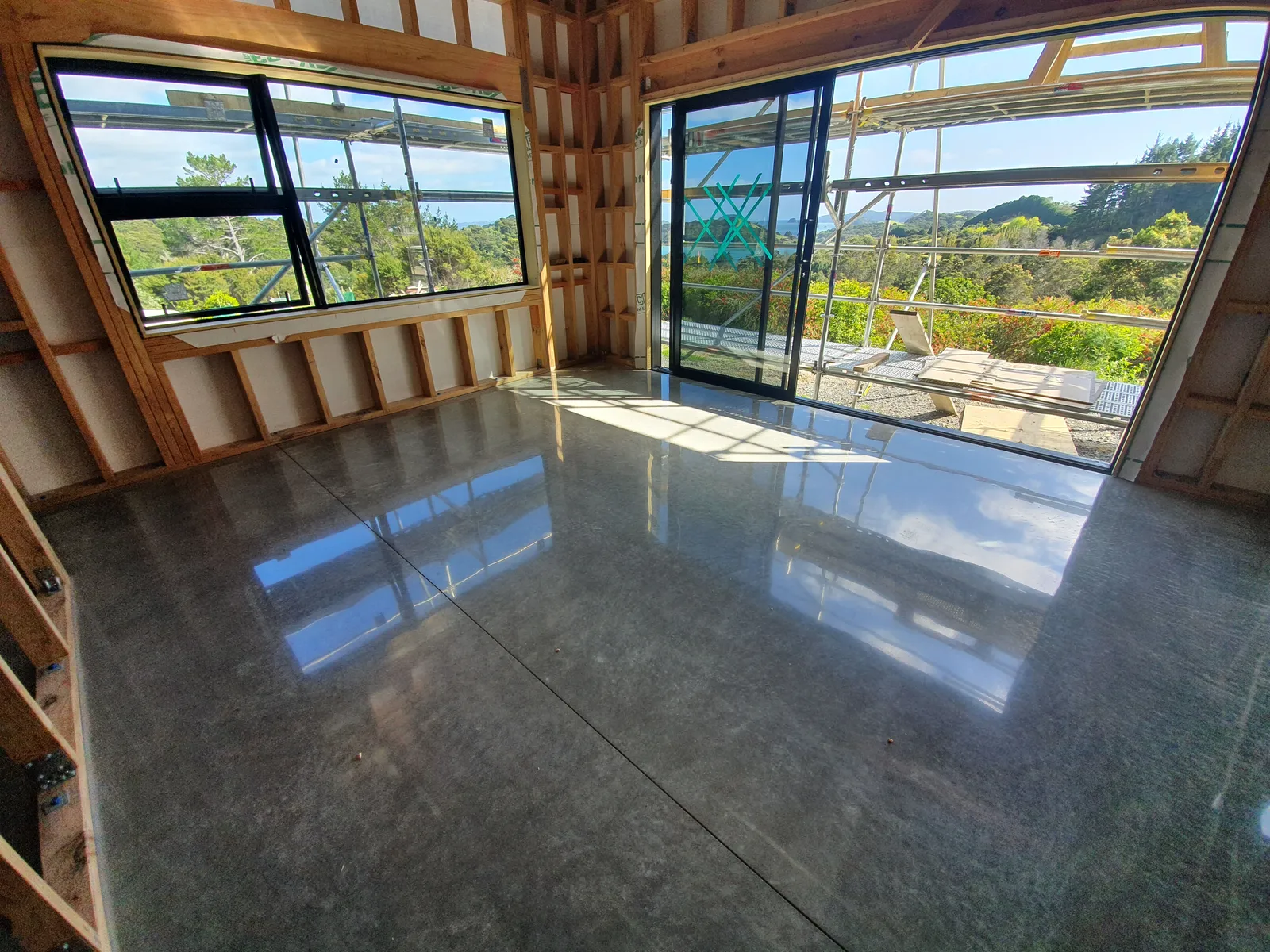 Muriwai Cream Polish - polished concrete floor