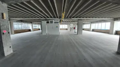 Diamond Shine Concrete prep grinding stage on a commercial floor in an Auckland office building ready for polishing