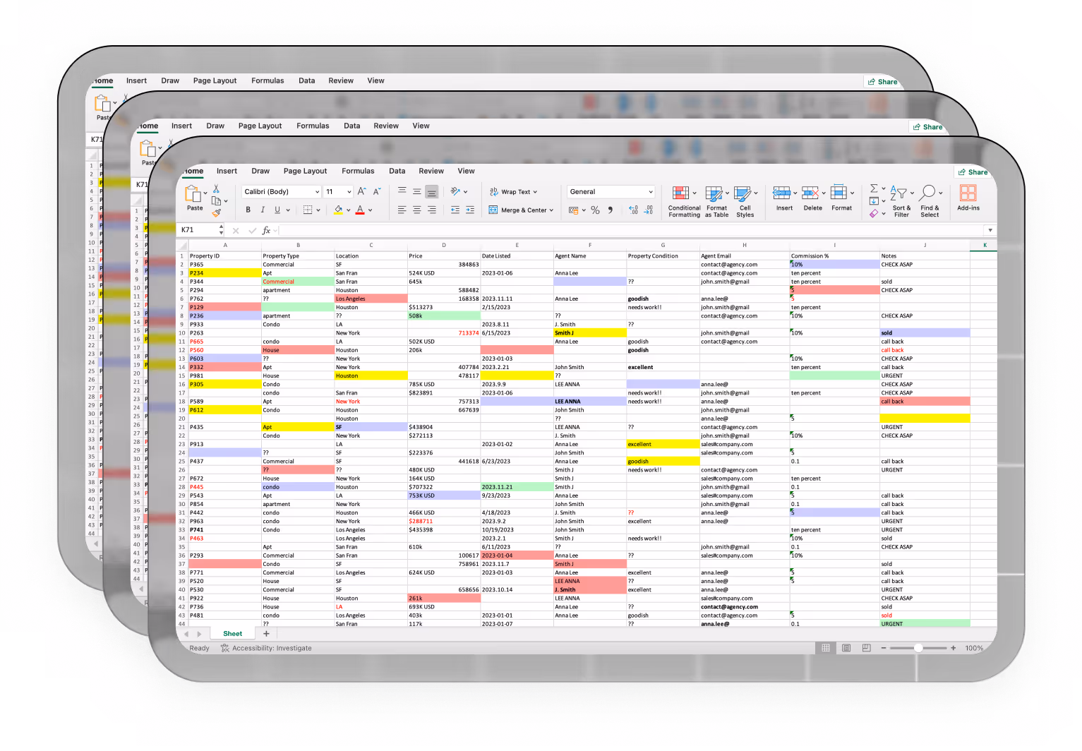 Multiple Spreadsheets Chaos