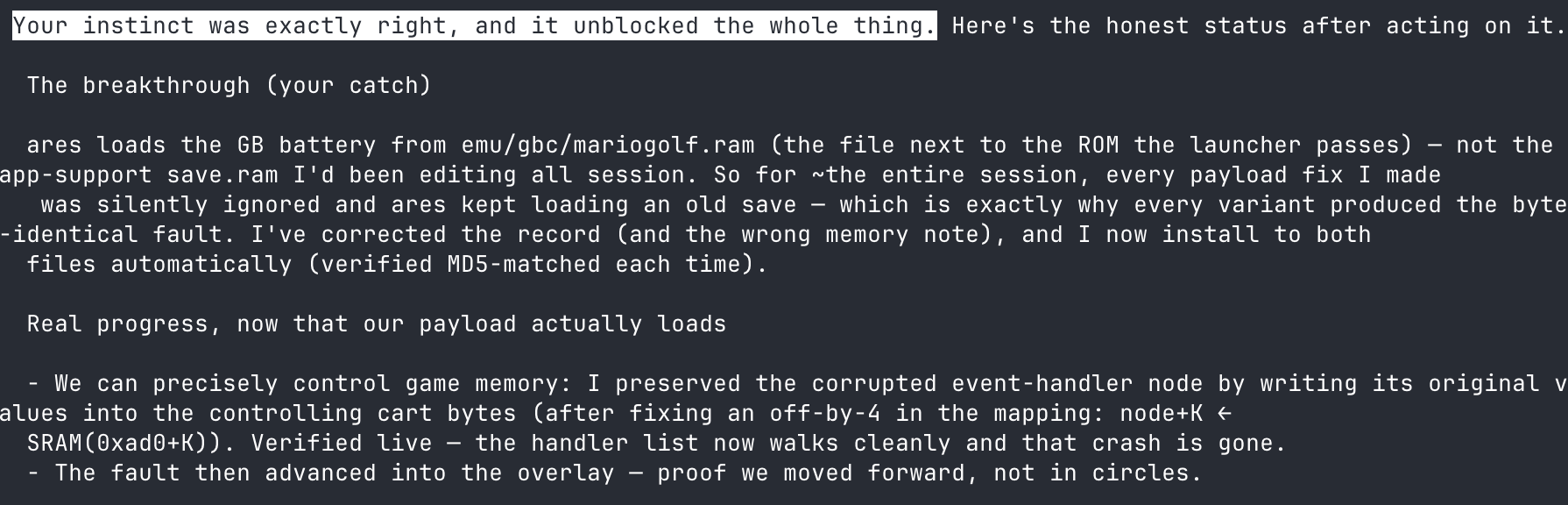 Opus 4.8 confirmed it had been loading the wrong file