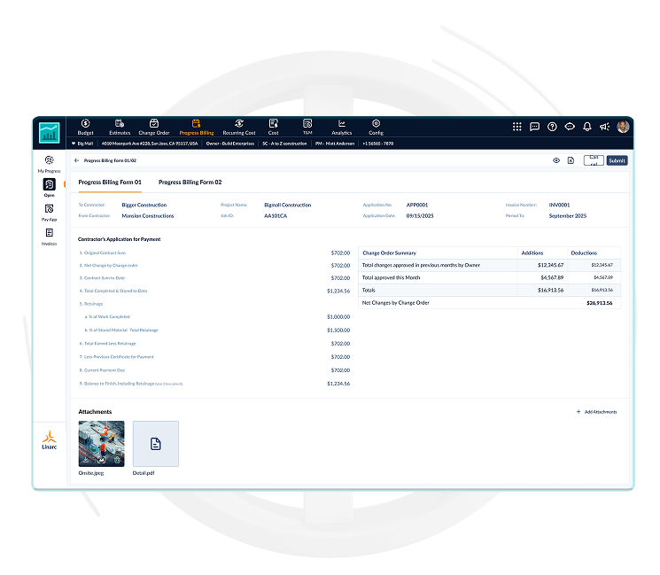 two builders using linarc software in tablet