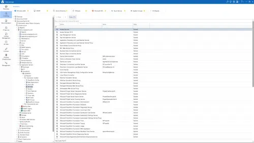 Screenshot of SharePoint Services