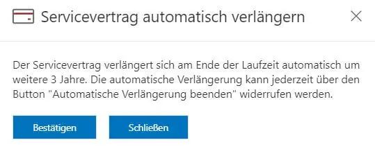 myDocusnap Servicevertrag automatisch verlängern