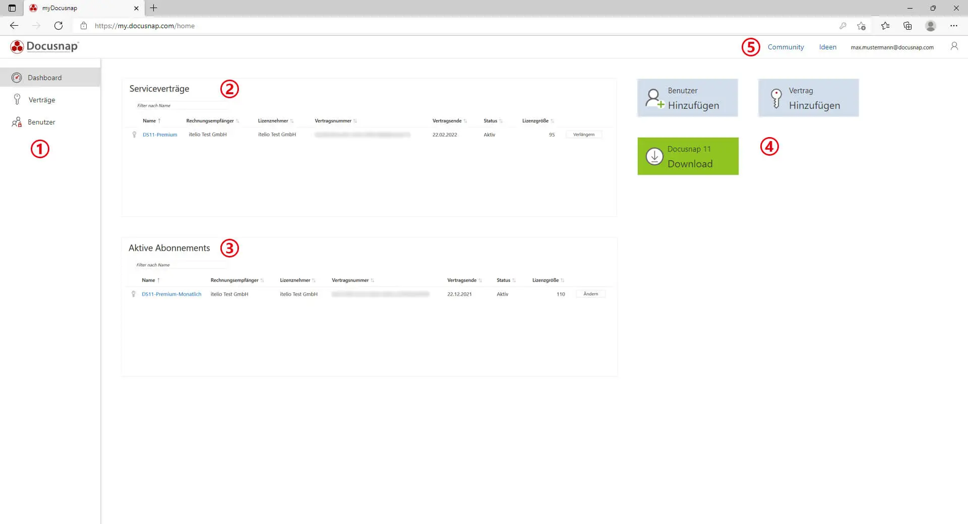 myDocusnap Dashboard