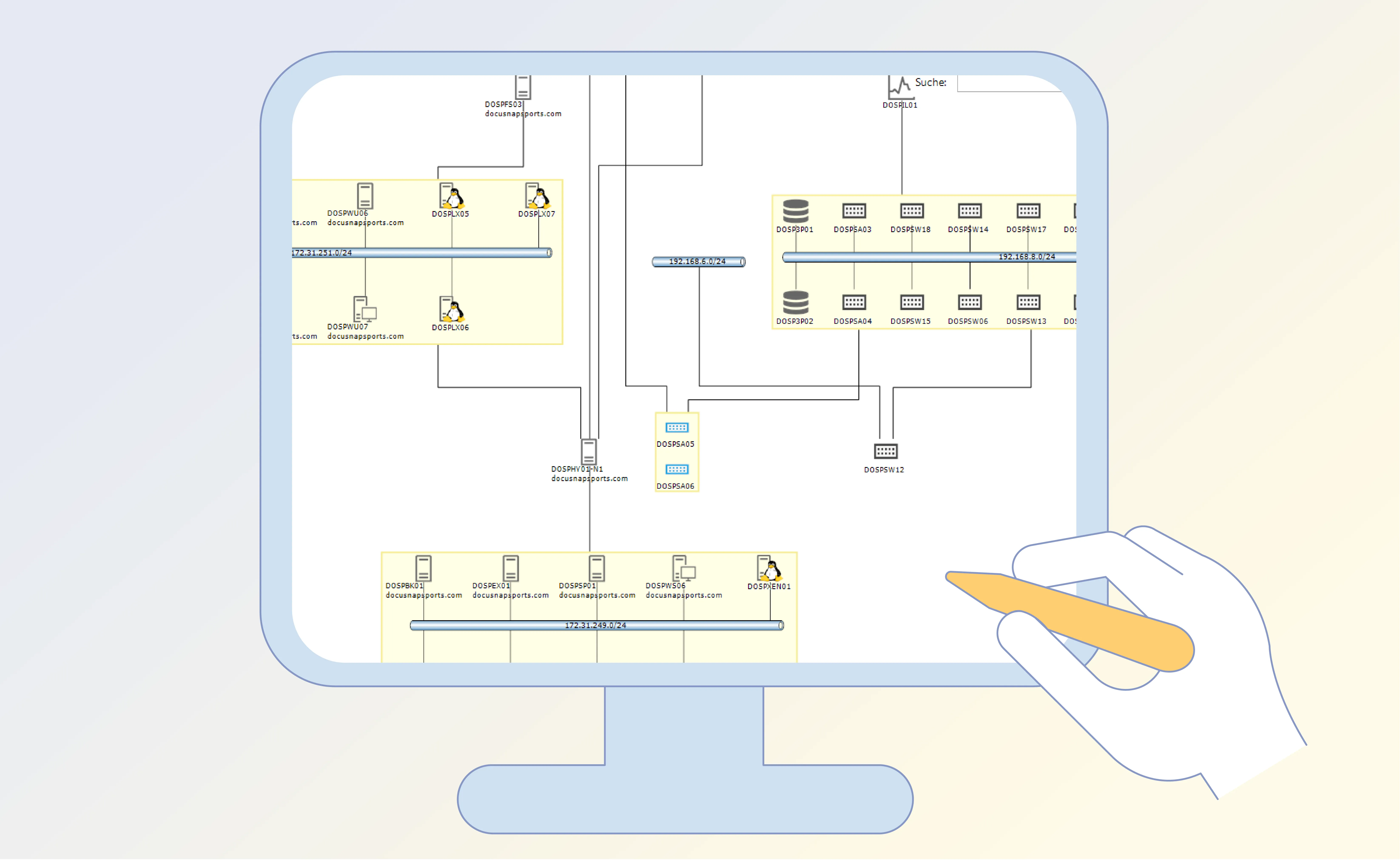 Create a network map with Docusnap