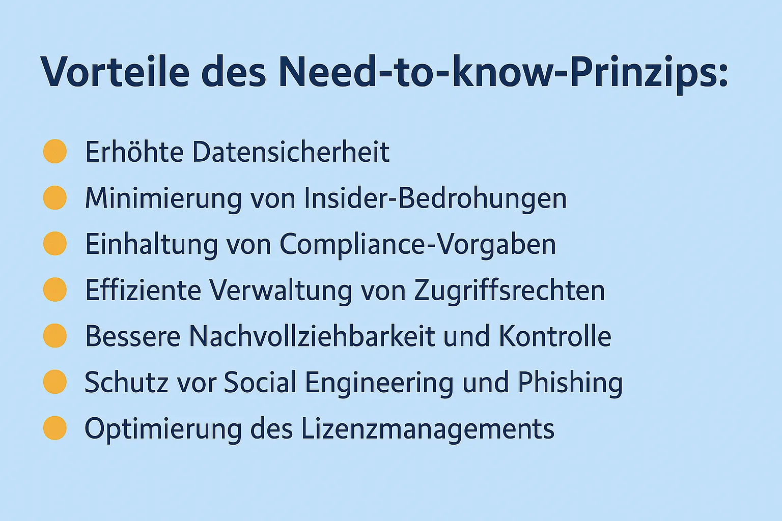 Vorteile des Need-to-know-Prinzips