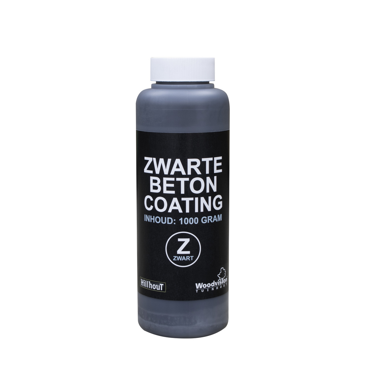 Betoncoating, zwart in plastic fles (1 liter)