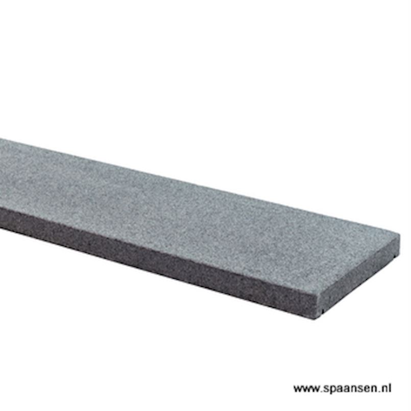 Tahiti Blue Recht Afdekplaat 5 zijden gevlamd 100x35x4 cm§