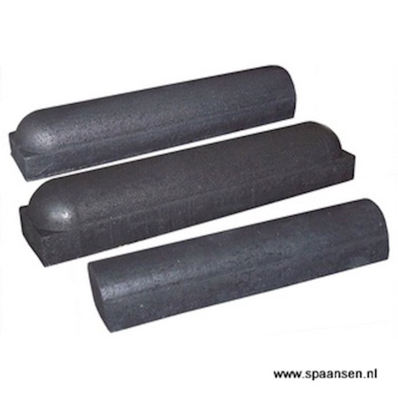 Stootband 95x20x17 cm 2x vlak Zwart