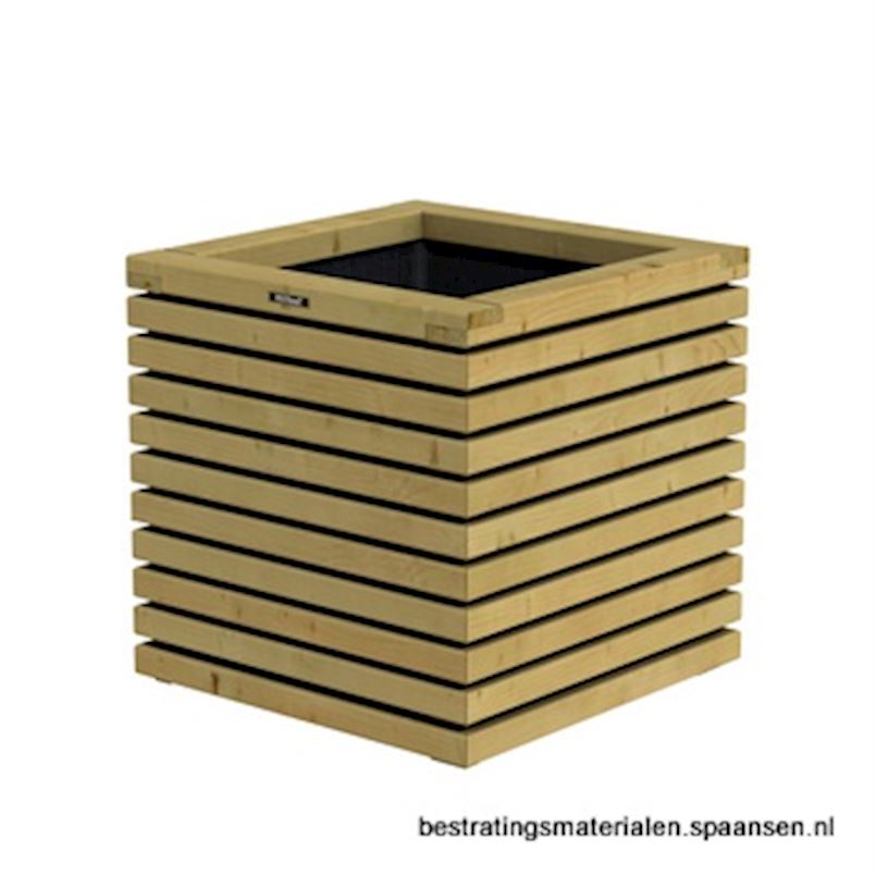 Elan Bloembak 60x60x60 cm groen geïmpr.