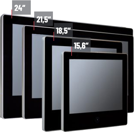 Panel PCs in four screen sizes