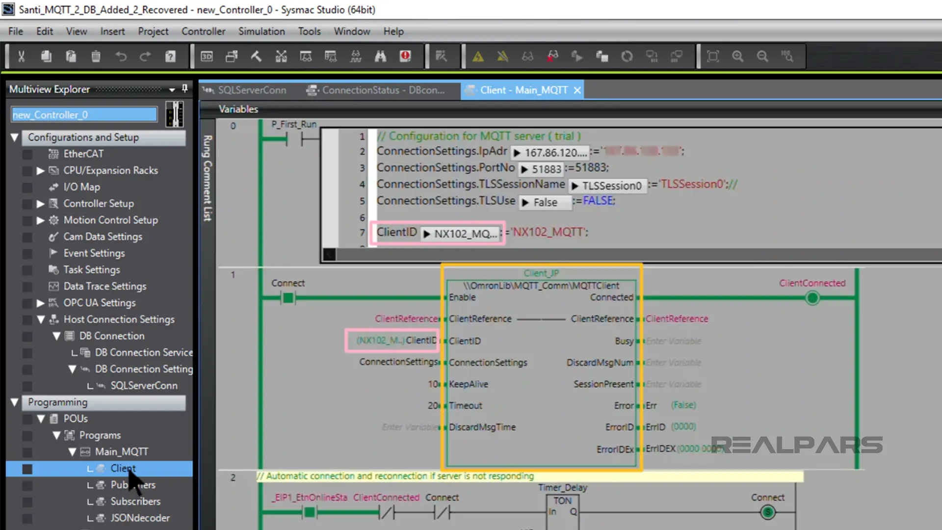 MQTTClient Function block