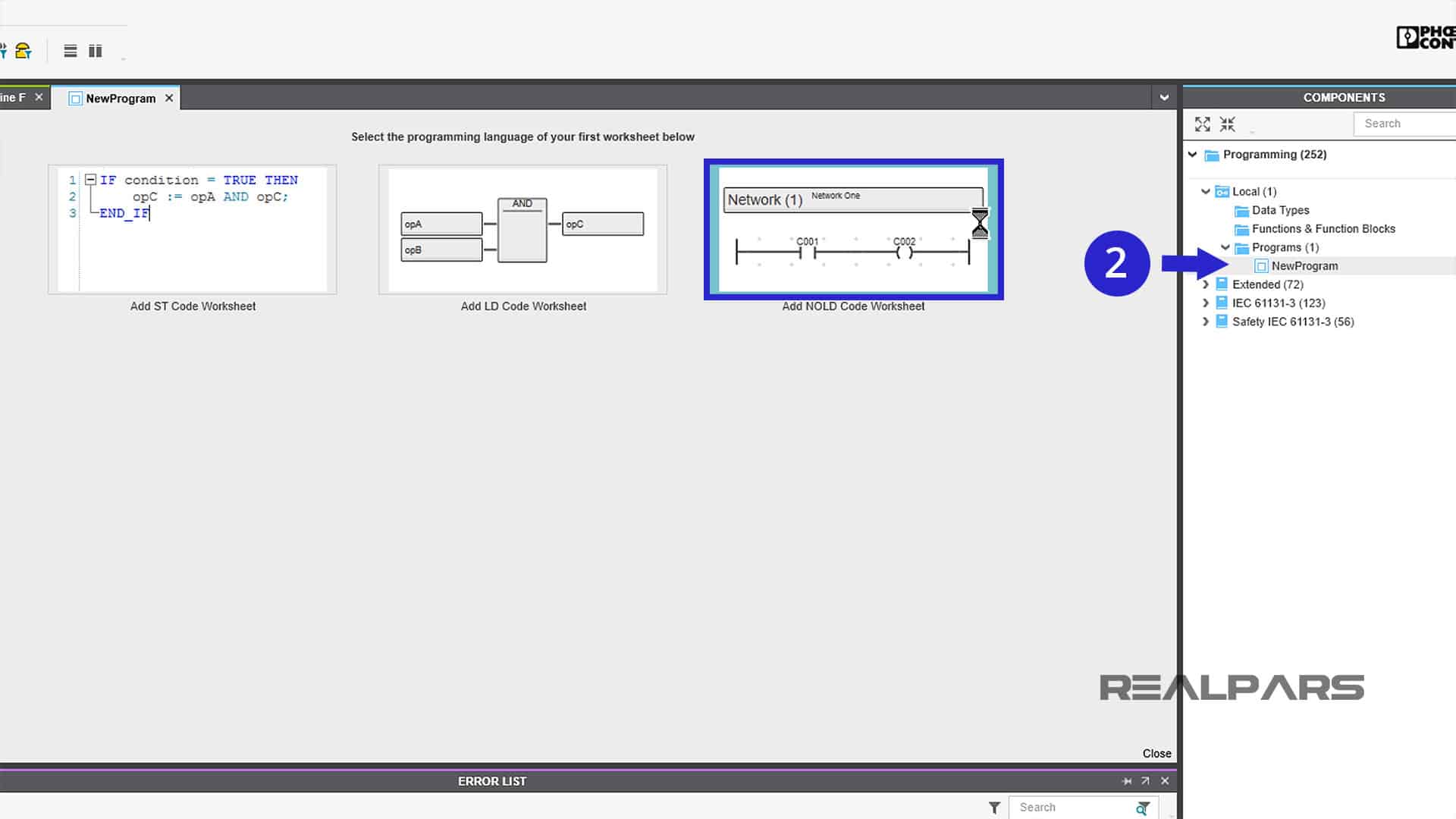 Ladder Logic sheet