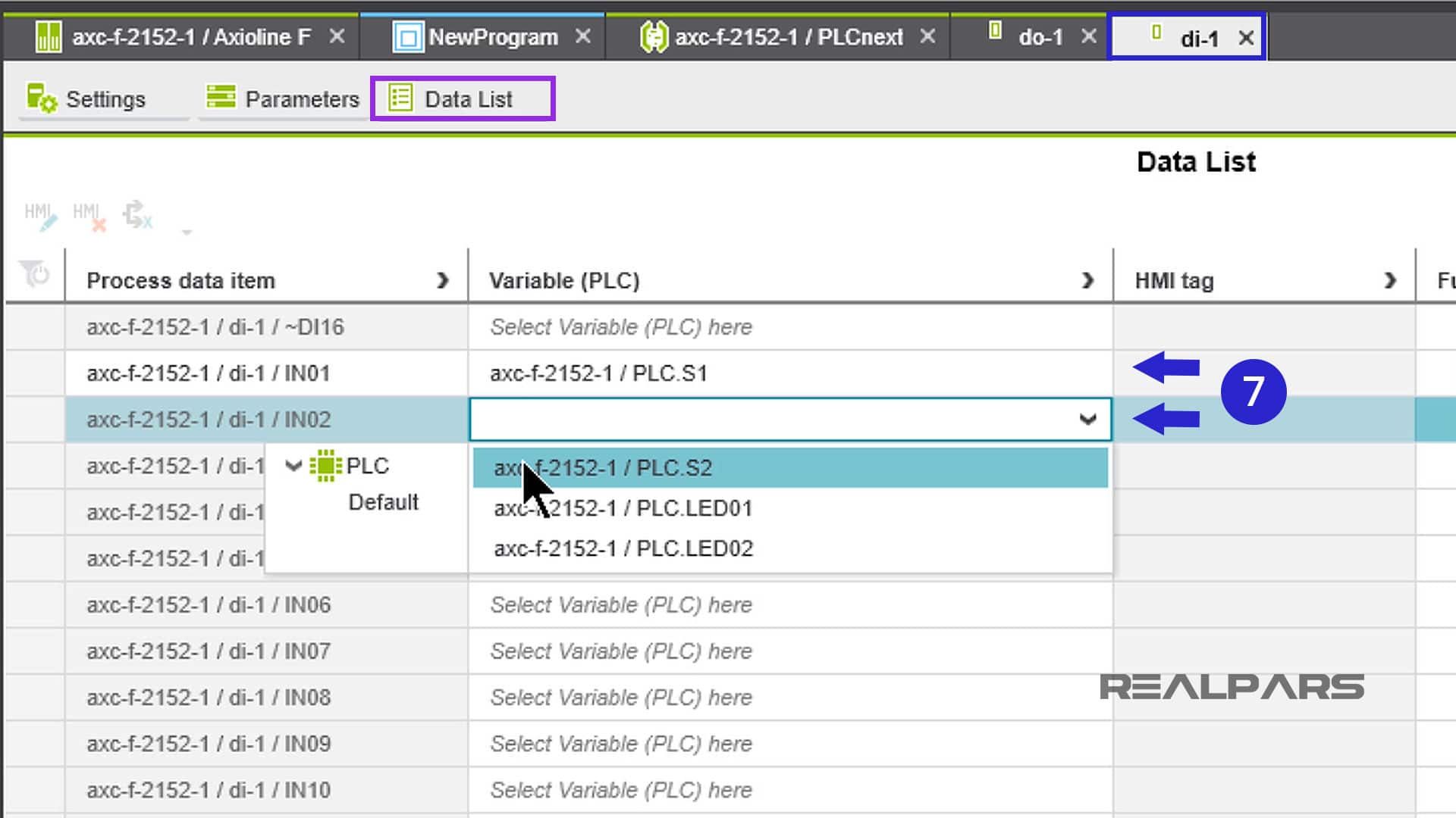 Assign S1 and S2 to Input Module