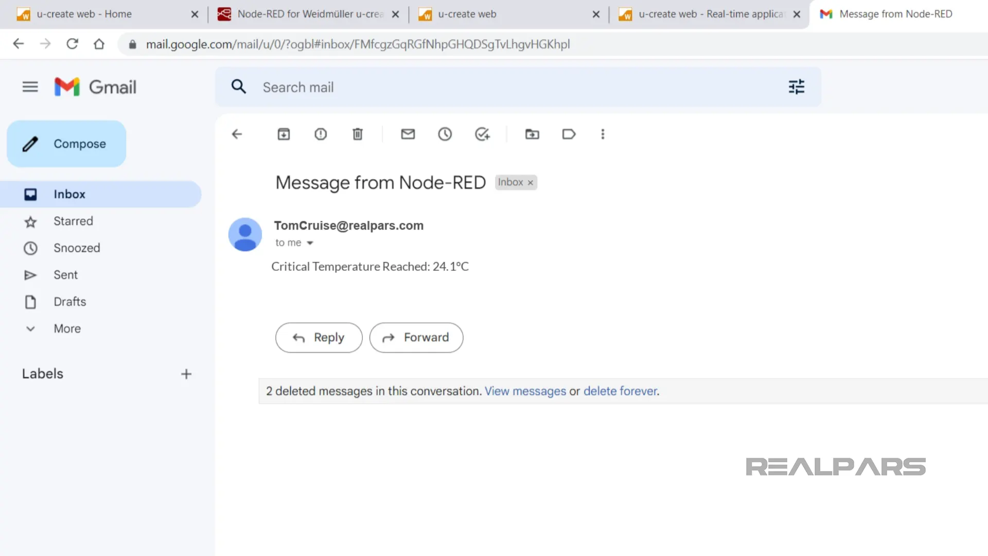 Node-RED email