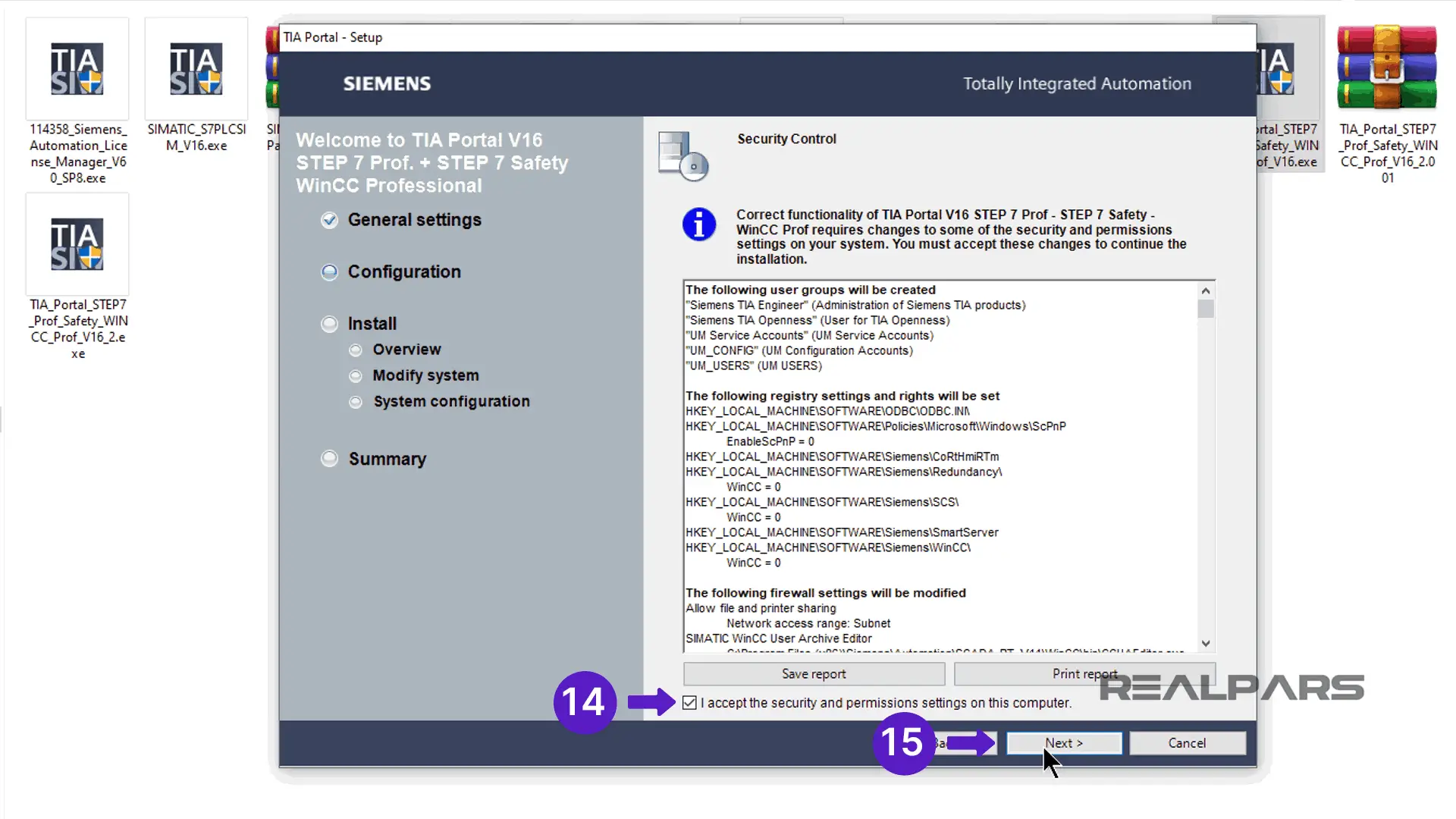 TIA Portal 16 Installation Permissions