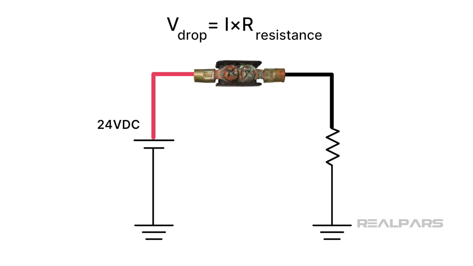 Terminal corrosion is causing voltage drops.