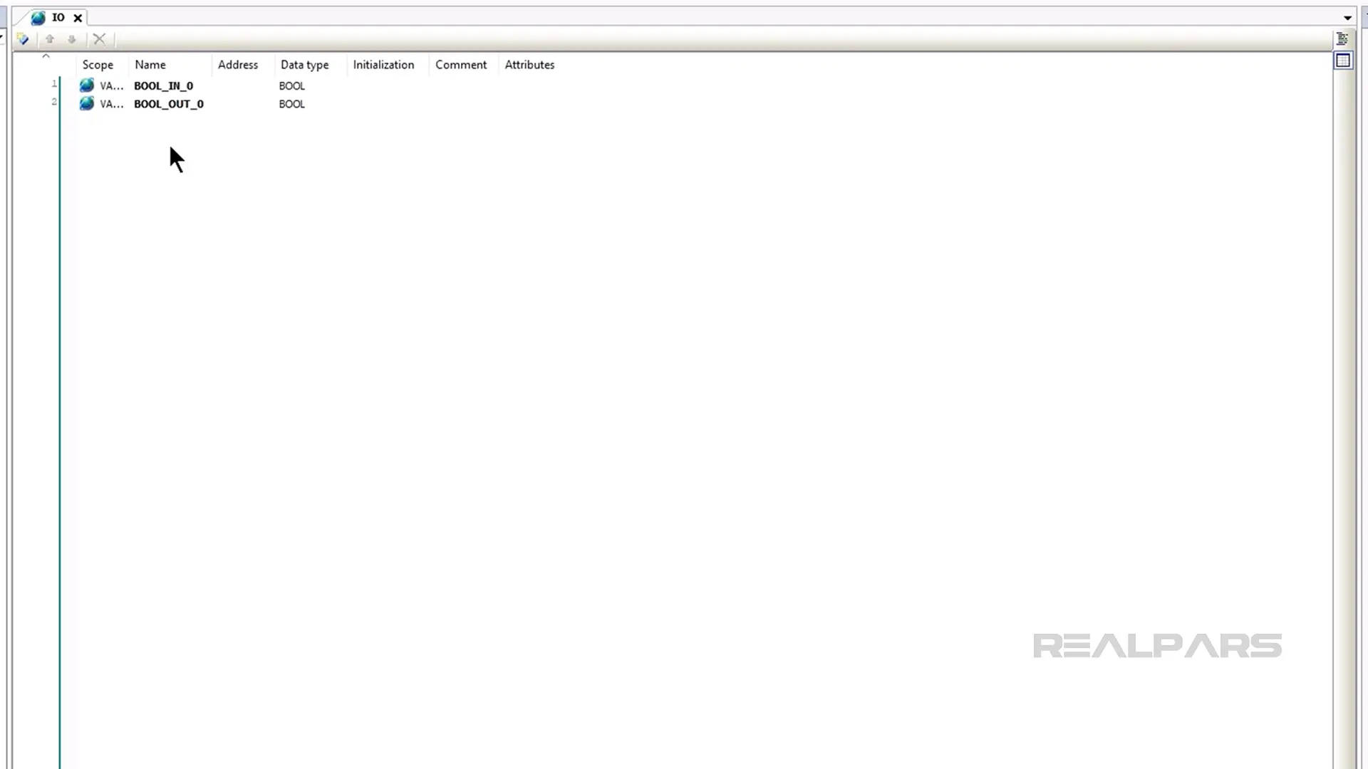 Configure variables in CODESYS