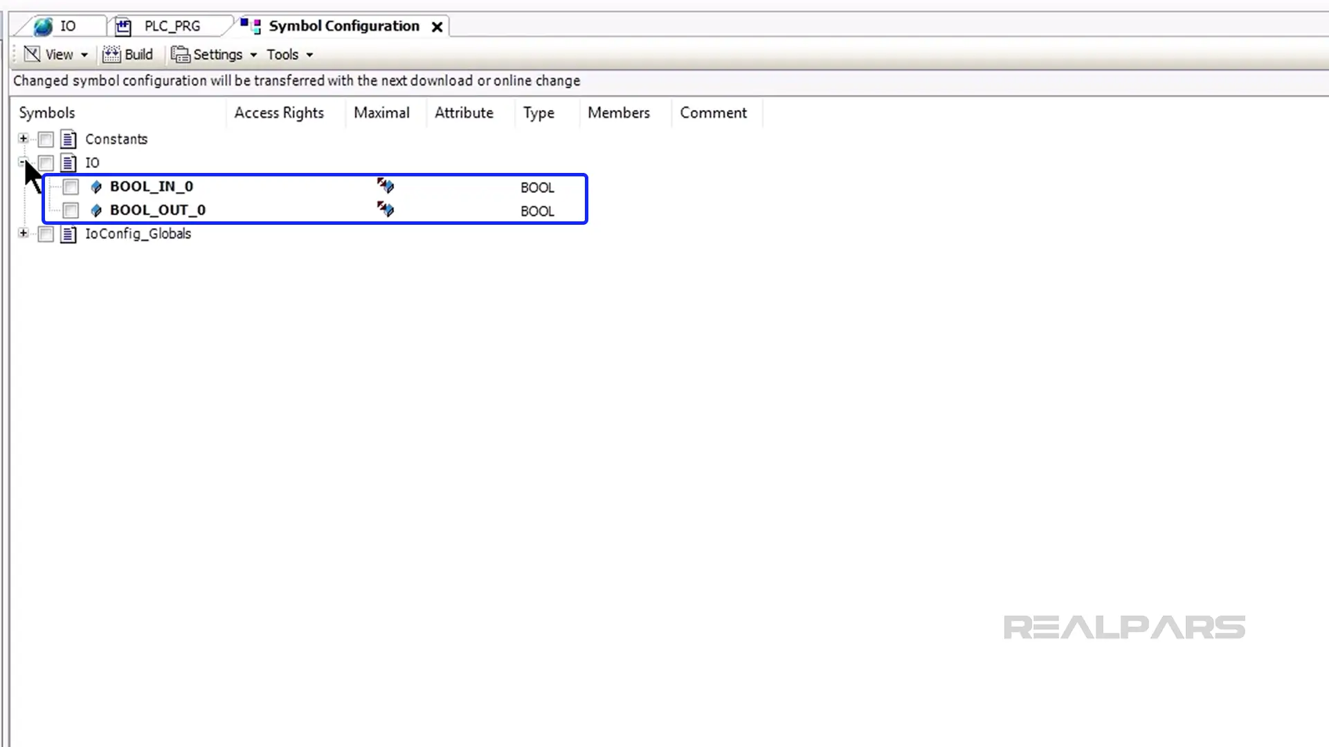 Symbol Configuration in CODESYS