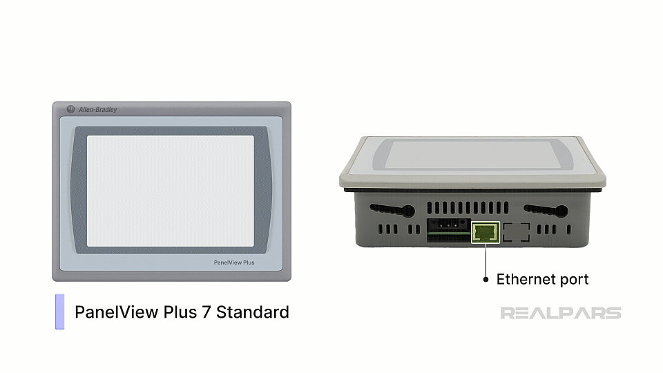 PanelView Plus 7 Standard Ethernet ports