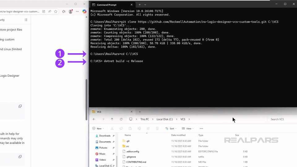 VCS tools: Build commands