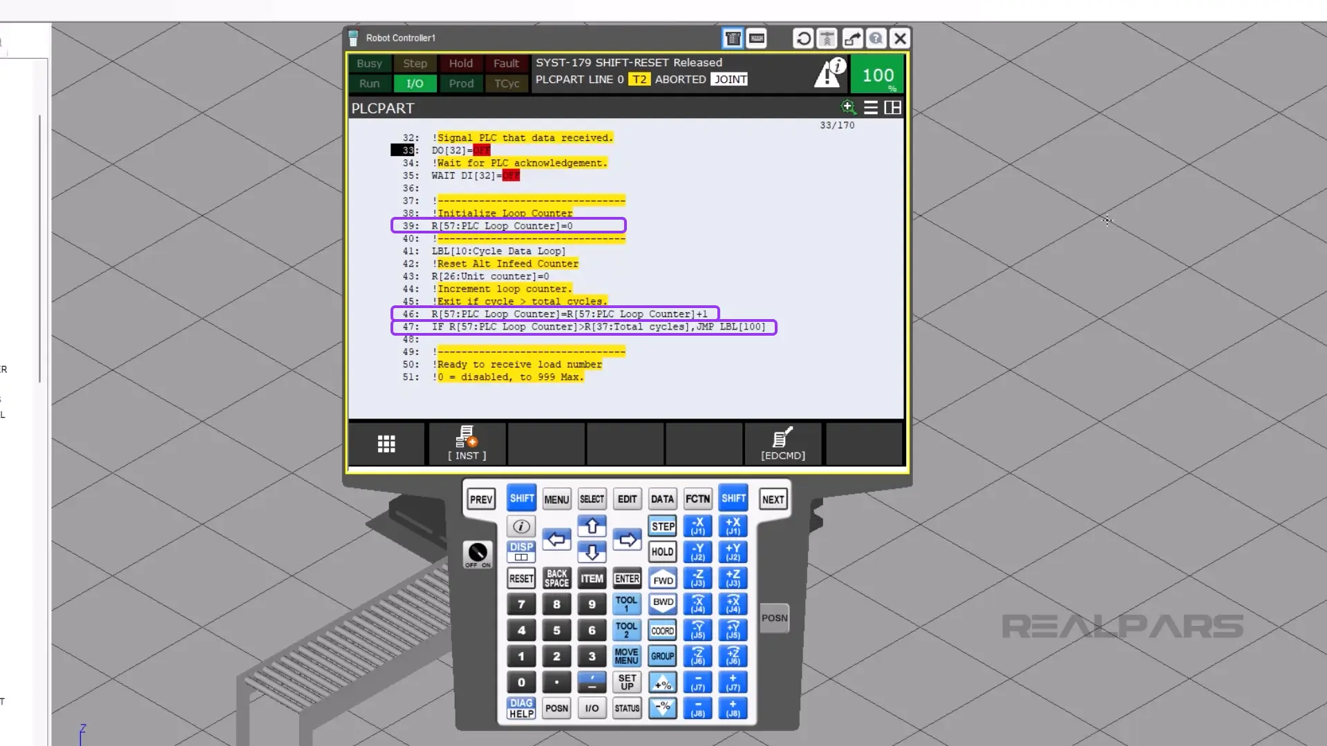 Loop counter in PLCPART.TP