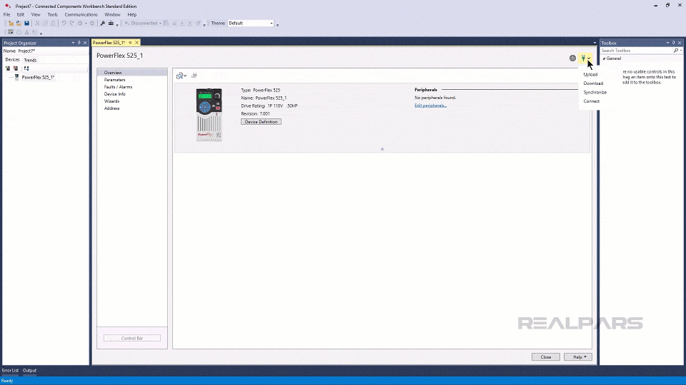 Use the Connect Menu to Access the Drive