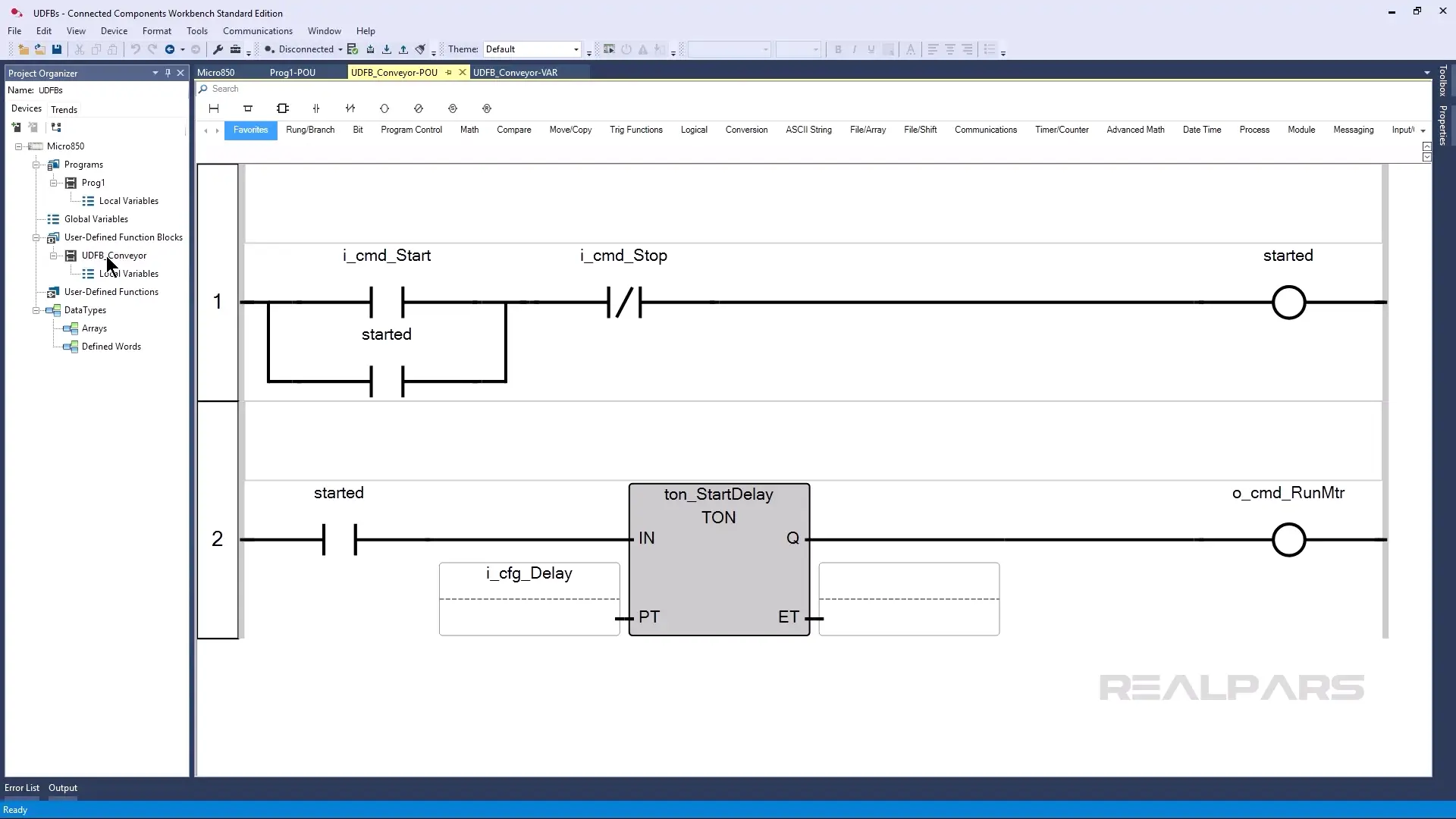 UDFB_Conveyor logic