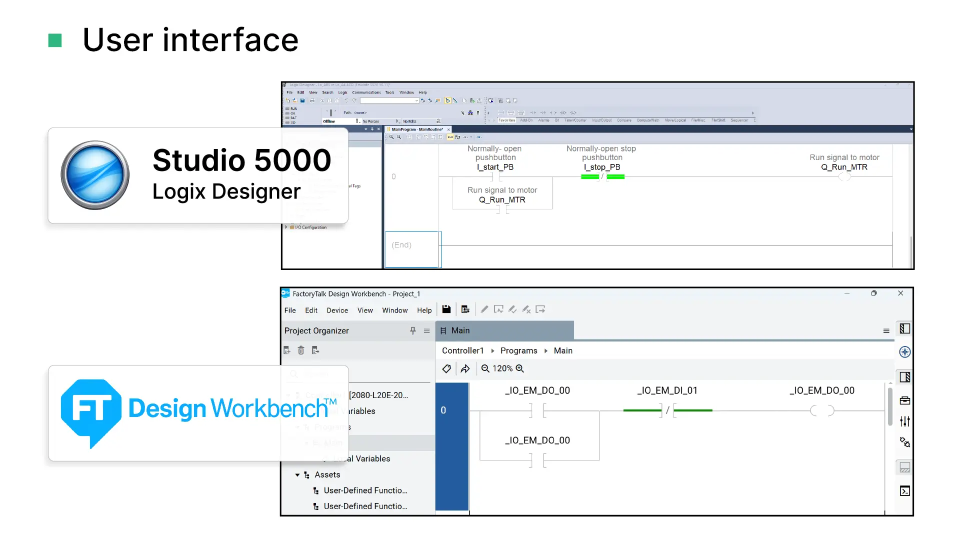 Studio 5000 Logix Designer vs FactoryTalk Design Workbench