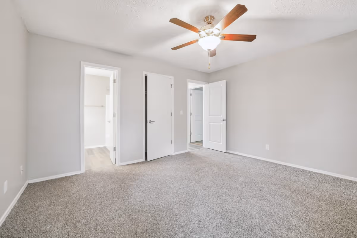 Empty closeted bedroom