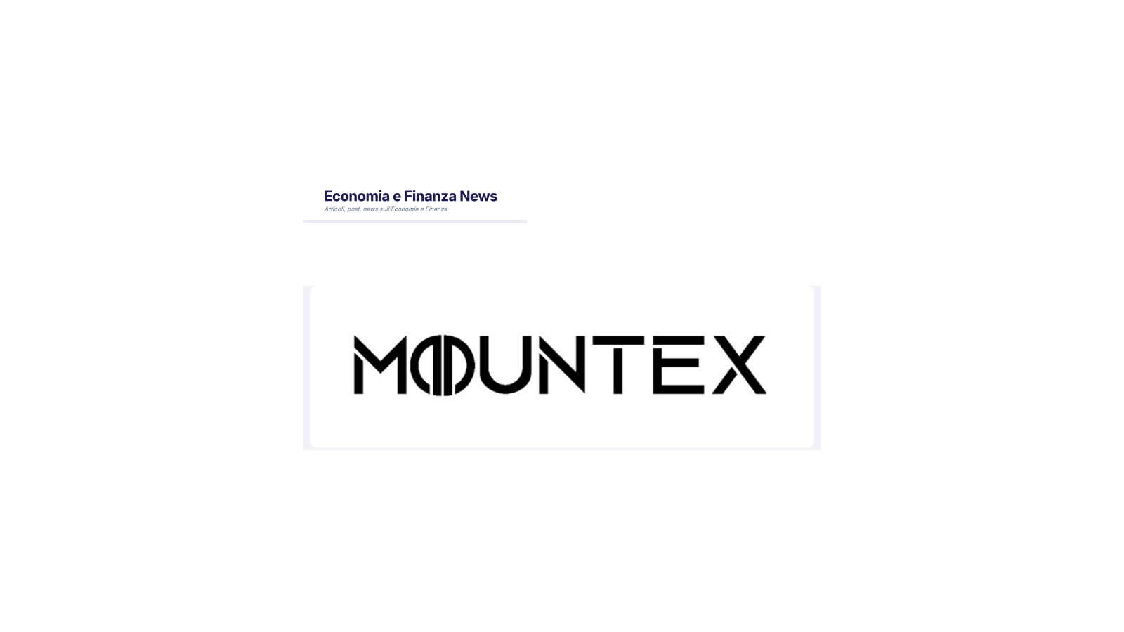 Economia e Finanza News - Mountex