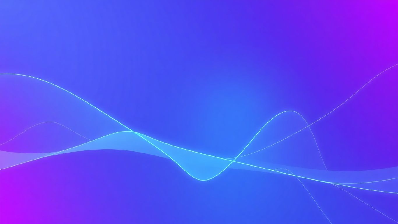 Digital interface with abstract shapes and flowing lines.