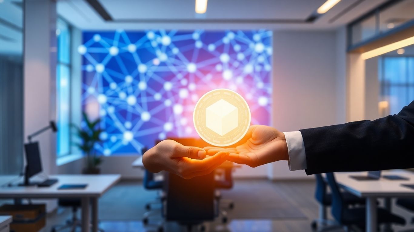 VC firm blockchain tokenization abstract digital network