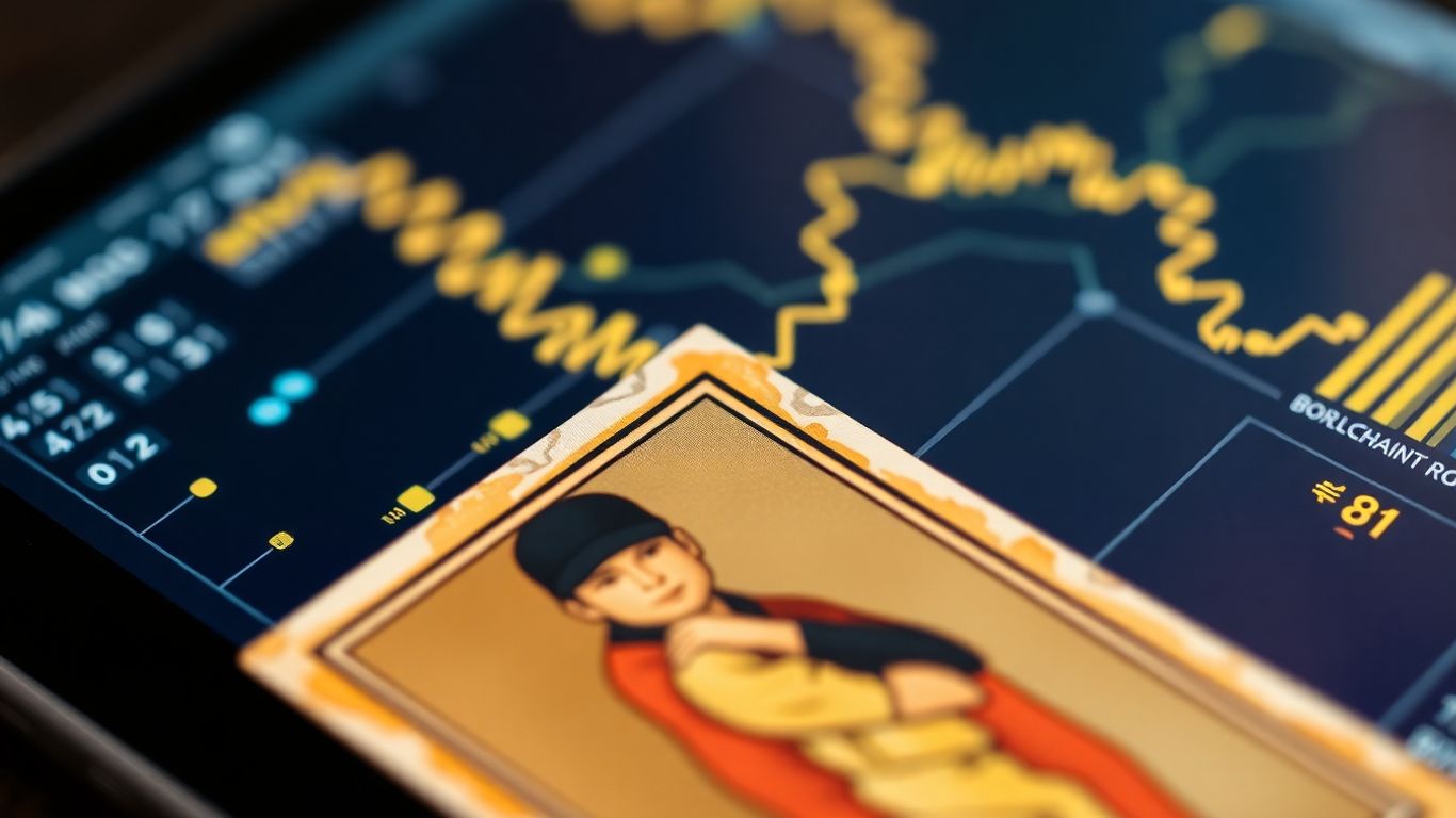 Tokenized baseball card on a blockchain interface