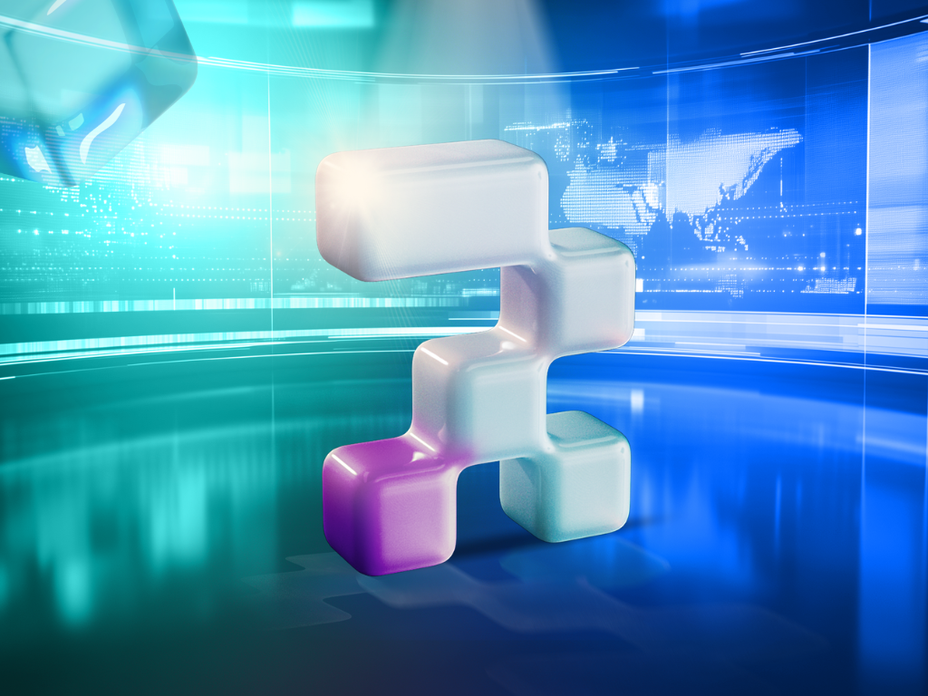 A futuristic geometric shape