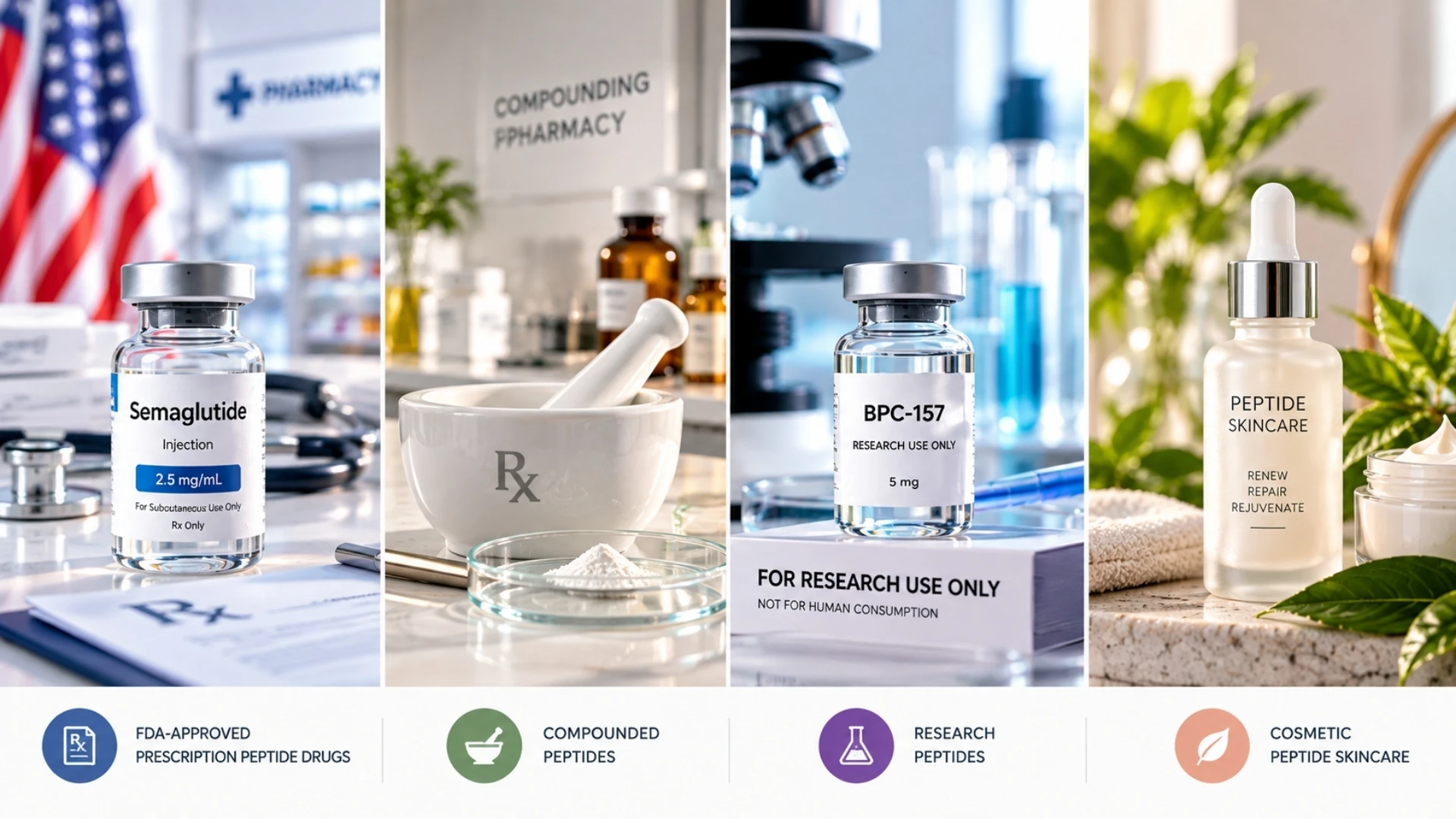 The Four Legal Categories of Peptides in the US