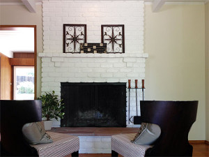 Fireplace - Staged to sell