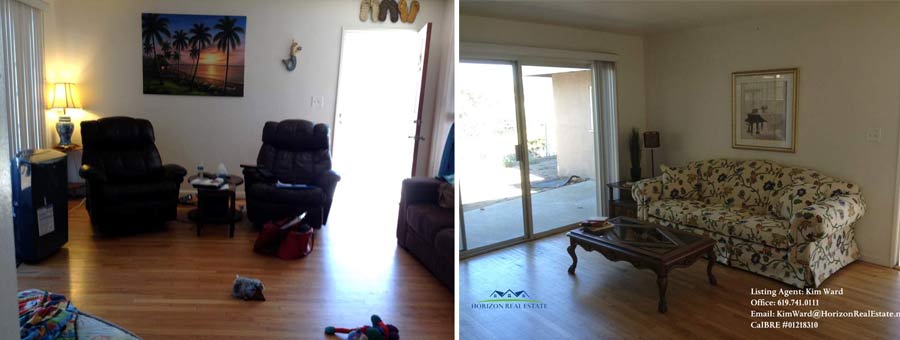 Living Room Before and After