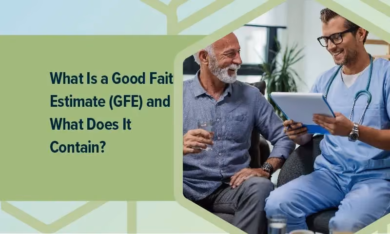 Patient speaking with a physician about their good faith estimate