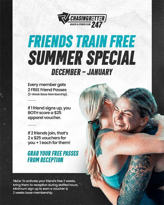 friends train for free