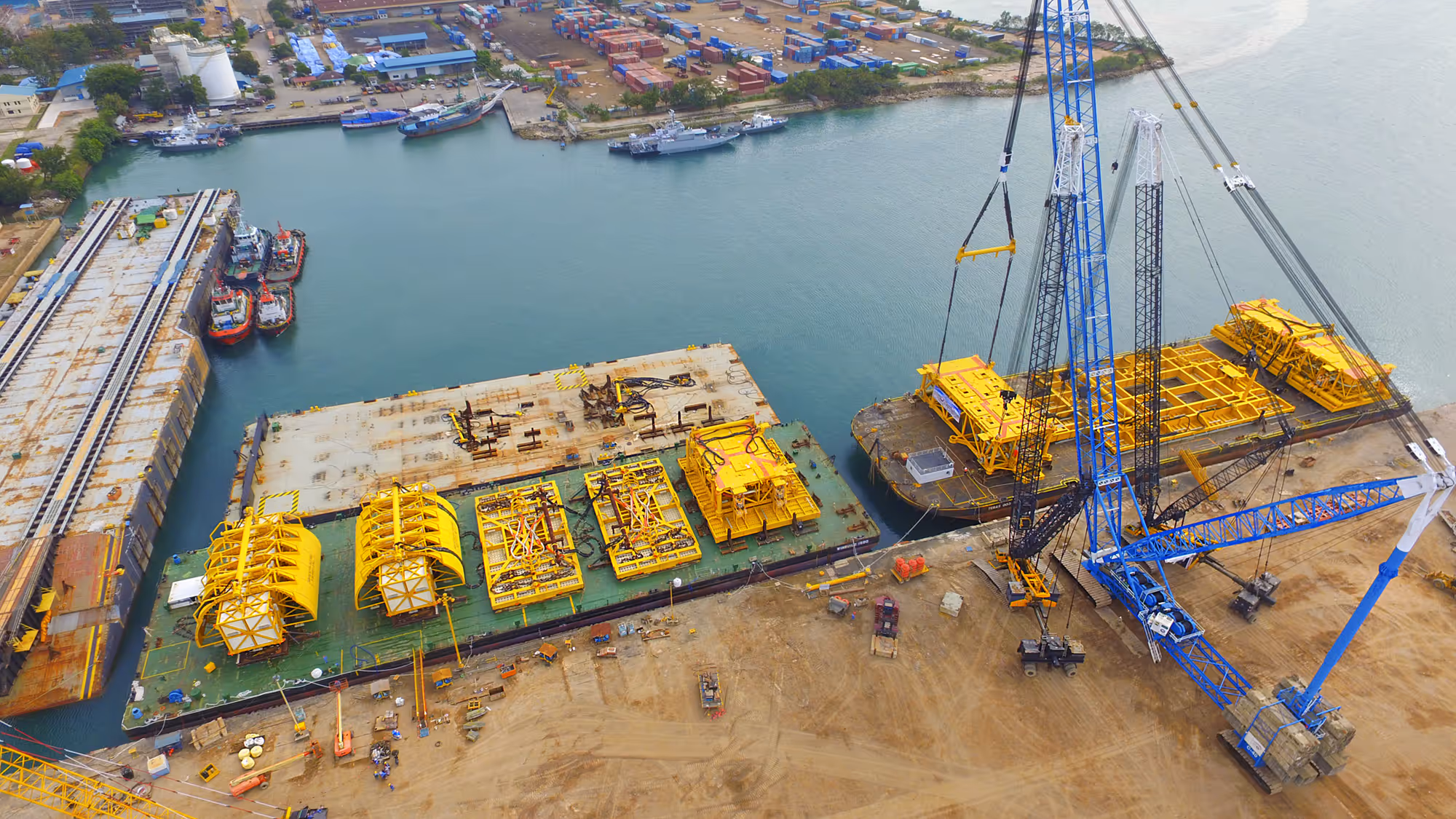Mining image, birds eye view